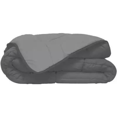 Couette légère Microfibre 200g/m² Gris & Argent 140x200cm