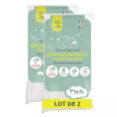 Lot de 2 Protèges Matelas Bébé Bamboo - 70x140 cm - Imperméable et Doux