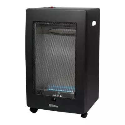 Poêle à gaz QLIMA GH438B - Noir - Acier - 118 m3 - Gaz naturel