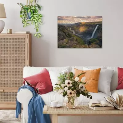 Puzzle de qualité supérieure Ravensburger 1000p - La cascade Háifoss, Islande - Pour adultes & enfants dès 14 ans