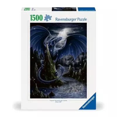 Puzzle 1500 pièces Le dragon bleu - Qualité supérieure 80x60cm