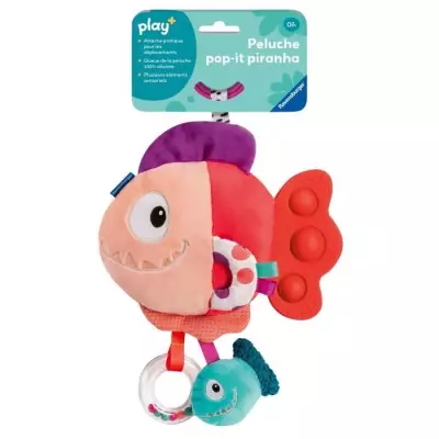 Jouet d'activité Ravensburger play+ Peluche pop-it - Piranha rouge