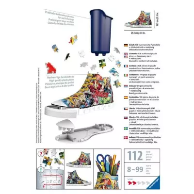 Puzzle 3D Sneaker Avengers - Ravensburger - Pot à crayons 108 pièces