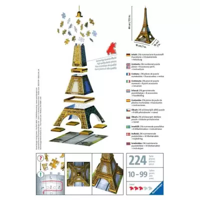 Puzzle 3D Tour Eiffel - Ravensburger - Sans colle - 216 pièces