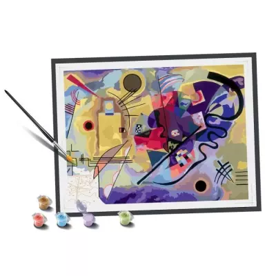 Peinture grand format 30x40 cm Kandinsky pour enfants de 12 ans
