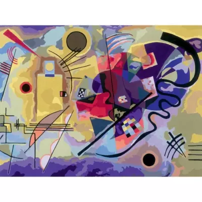 Peinture grand format 30x40 cm Kandinsky pour enfants de 12 ans