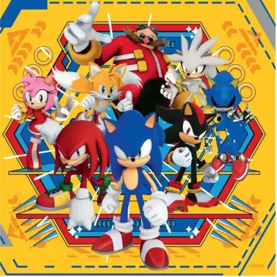 Puzzles Ravensburger 3x49 pièces - Les aventures de Sonic