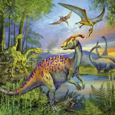 Puzzles 3x49 pièces - La fascination des dinosaures - Ravensburger - Lot de puzzles pour enfants