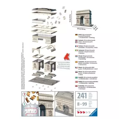Puzzle 3D Arc de Triomphe - Ravensburger - 216 pièces - Responsable