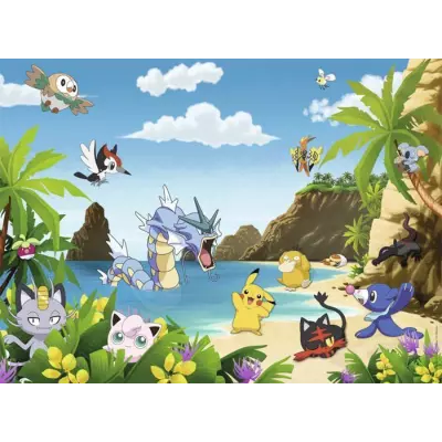Puzzle 200 pièces XXL - Ravensburger - Attrapez-les tous avec Pokémon !