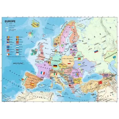 Puzzle Ravensburger 200 pièces XXL - Carte d'Europe - Fun dès 8 ans