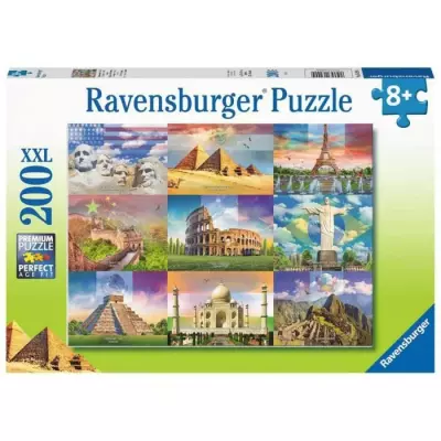 Puzzle Enfant 200 p XXL - Monuments du monde - Ravensburger