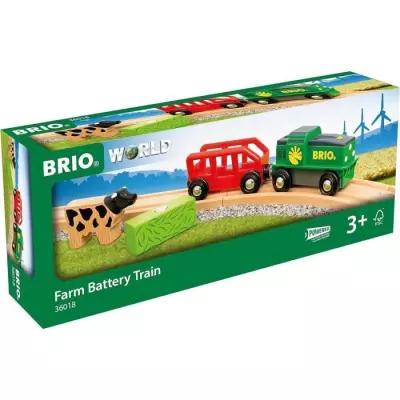 Circuit en bois BRIO avec wagon et chargement aimanté - 26x11x5 cm