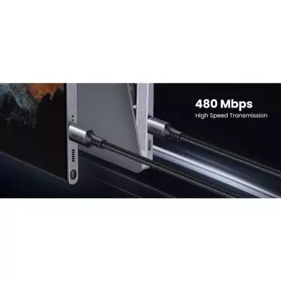 Câble USB-C - UGREEN - Câble data 1 m - 60W - Nylon - PD - Noir Câble USB-C - UGREEN - Câble data 1 m - 60W - Nylon - PD - Noir