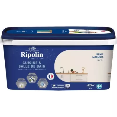 Peinture RIPOLIN 2L Beige Makuria - Cuisine et bain