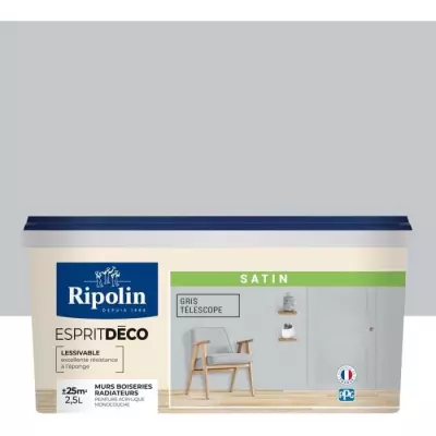 Peinture satinée RIPOLIN ESPRIT DECO GR TELESCO - 2.5L