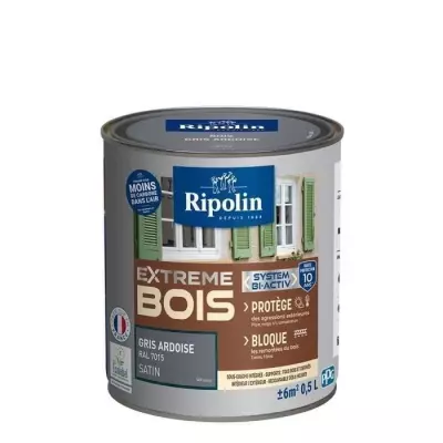 Peinture Bois Satin 10 ans - Gris ardoise - Haute Protection
