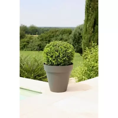 Jardinière RIVIERA Soleilla Ø 60 cm - Gris pailleté - Made in France