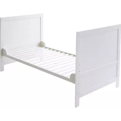 Lit Bébé Évolutif 70x140 Blanc - 3 Barreaux Amovibles