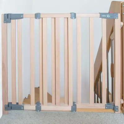 Barriere de Sécurité Bébé pour Escalier Safety Up - Roba - Bois Naturel