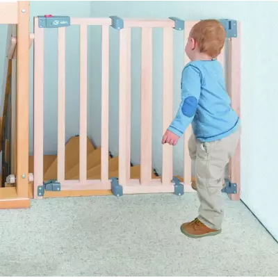 Barriere de Sécurité Bébé pour Escalier Safety Up - Roba - Bois Naturel