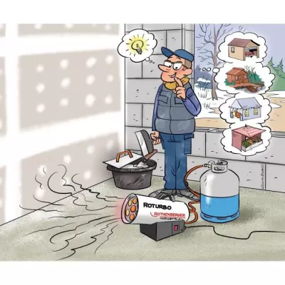 Générateur d'air chaud Roturbo 12000 - 12 kW - Bas - Gris