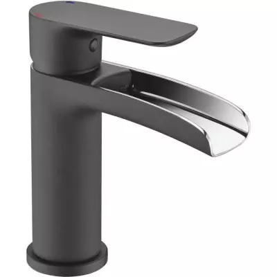 Mitigeur lavabo HUTT noir - Design compact et élégant