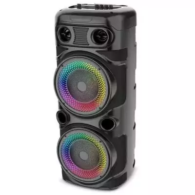 Enceinte Karaoké lumineuse - INOVALLEY - KA123-XXL - Bluetooth V5.0 - 75 cm - 900 W - Noir