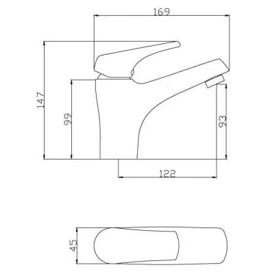 ROUSSEAU Robinet mitigeur lavabo Kiopta - Design compact et élégant