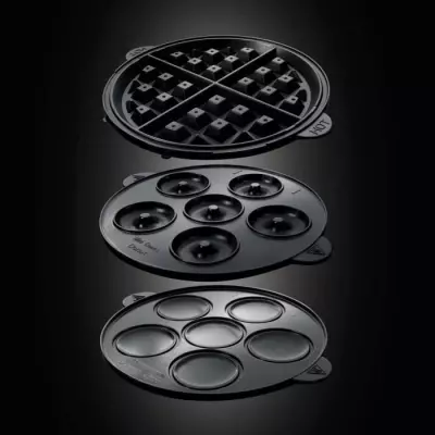 Gaufrier Fiesta 3en1: Plaque Gaufre Cupcake et Donut