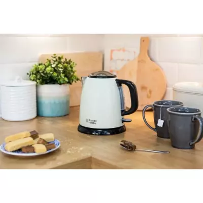 Bouilloire Compacte Russell Hobbs 24994-70 Colours Plus - 1L, Rapide, Anti-Calcaire, Crème