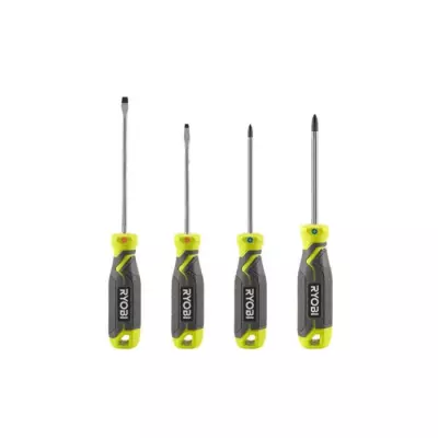 Ensemble de 4 tournevis magnétiques RYOBI - Précis et confortables