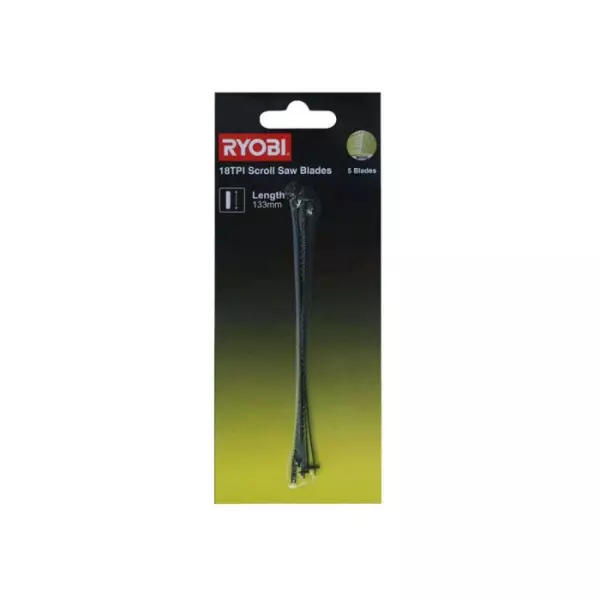 RYOBI - 5 lames a chantourner 18 TPI 133 mm pour scie a chantourner RSW1240G - SSB18TPI