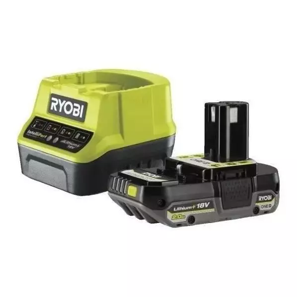RYOBI - 1 batterie lithium+ 18V ONE+ 2,0 Ah compacte et 1 chargeur rapide 2,0 A - RC18120-120C