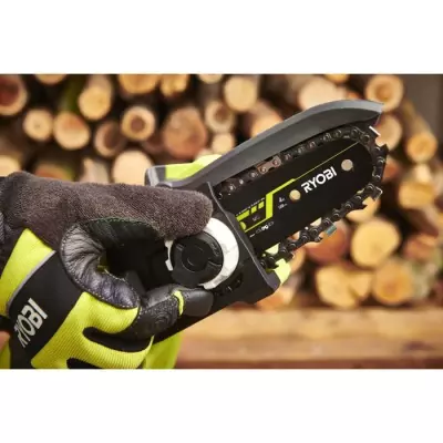 RYOBI - Élagueur 18V Brushless - guide 10 cm - 6 m/s - tendeur sans outil