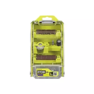 Coffret ponçage / polissage RYOBI 29 pcs - Compact et complet