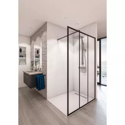 Paroi de douche Saint-Gobain BALEARES ATELIER N°8 - Verre Timeless 8 mm trempé