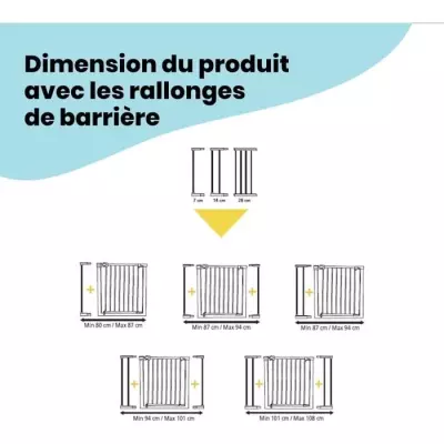 Barrière de sécurité Easy Close Metal - SAFETY 1ST - Anthracite - Métal