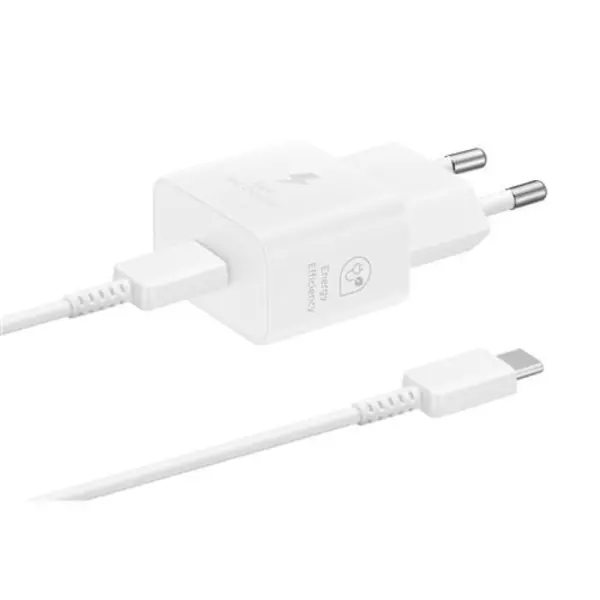Chargeur pour téléphone mobile Samsung Chargeur secteur 25W Avec cable USBC Blanc