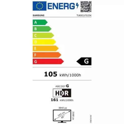 TV LED Samsung 65CU7025 - 4K UHD Crystal Smart TV