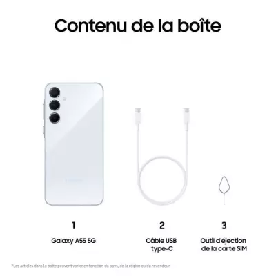 Samsung Galaxy A55 Smartphone 128 Go 5G Bleu: Plus responsable, plus facilement réparable!