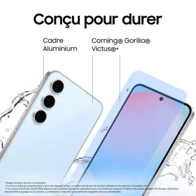 Samsung Galaxy S24 FE Smartphone 128 Go Bleu - Plus responsable et facilement réparable