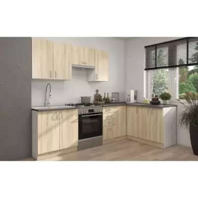 Meuble haut 2 portes chêne Sonoma - L80 x P31 x H71,5 cm