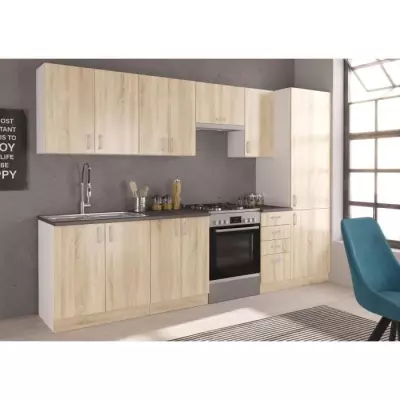 Meuble d'angle SARA - Chene Sonoma - L83xP48xH82cm