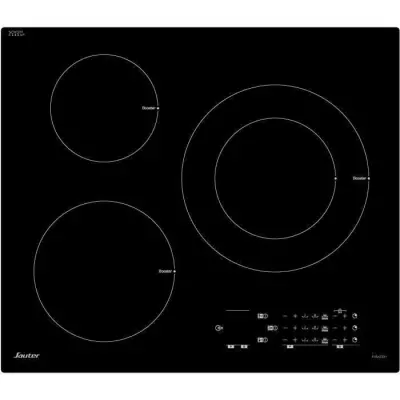 Table de cuisson induction SAUTER - Performance et style en noir
