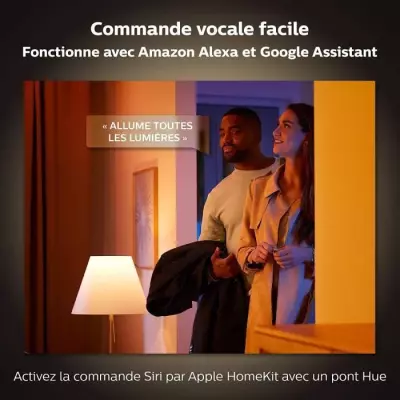 Ampoule intelligente Philips Hue White & Color Ambiance, Iris Bluetooth.