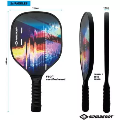 Ensemble Pickleball SCHILDKRÖT - 2 Raquettes + 2 Balles