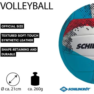 Ballon volley SCHILDKRÖT Taille 5 - Cuir synthétique - 21 cm
