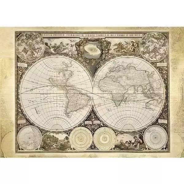 Puzzle Mappemonde Historique - Schmidt Spiele - 2000 Pieces - Qualité Premium