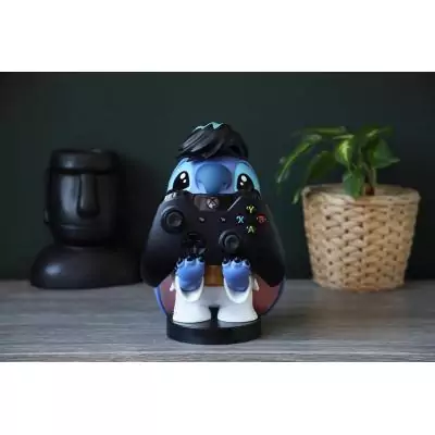 Figurine Disney Stitch Elvis - EXQUISITE GAMING - Cable Guys - Support écouteurs, smartphone ou petit accessoire - 20 cm